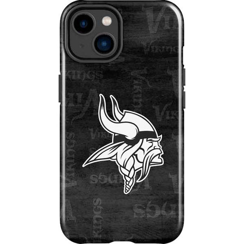 NFL Minnesota Vikings Black & White iPhone 15 Impact Case